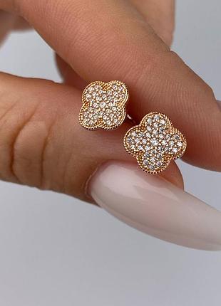 Серебряные серьги пусеты 925 пробы