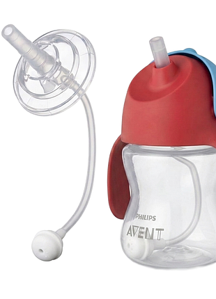 Сменная трубочка для philips avent с насадкой и грузком для лучшего погружения в воду