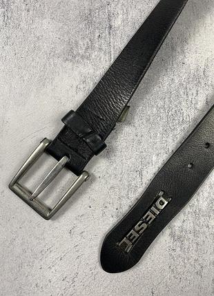 Diesel original натур. шкіряний чорний ремінь вінтаж