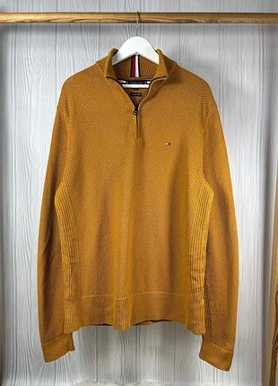 Tommy hilfiger organic cotton premium zip кофта з шикарним дизайном розмір xl