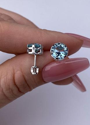 Серебряные серьги пусеты 925 пробы