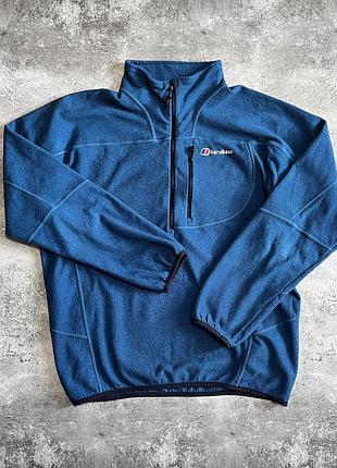 Флісова кофта berghaus зіп 1/3, синя, розмір l