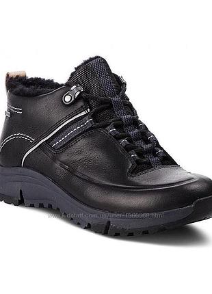 Черевики єврозима натур. шкіра clarks tri fern gtx black з хутром