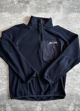 Флісова кофта berghaus 1/3 zip, розмір m, чорна