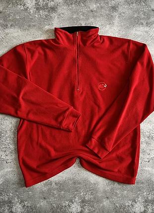 Флісова кофта mammut 1/3 zip, розмір m, червона
