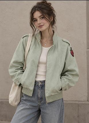 Замшева куртка бомбер marks &amp; spencer