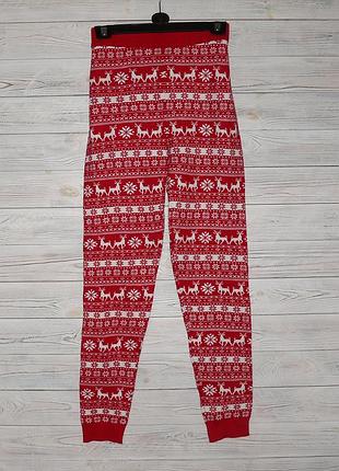 Теплі в'язані легінси/ лосини з оленями esmara (розмір l/xl)