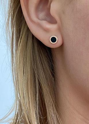 Серебряные серьги пусеты 925 пробы