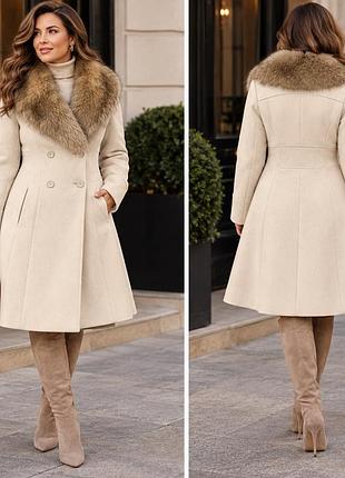 🔥 розкішне брендове пальто miss selfridge з шикарним хутряним коміром