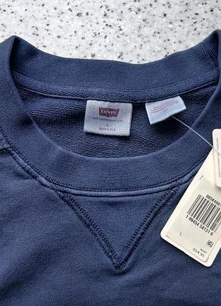 Levi's delaney crewneck garment dye navy blazer 2