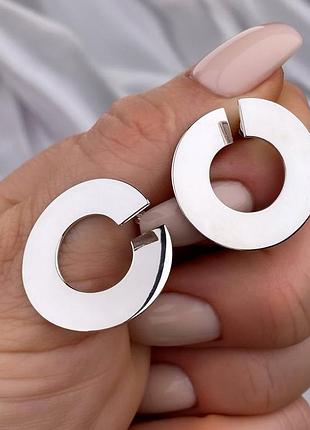 Серебряные серьги пусеты 925 пробы