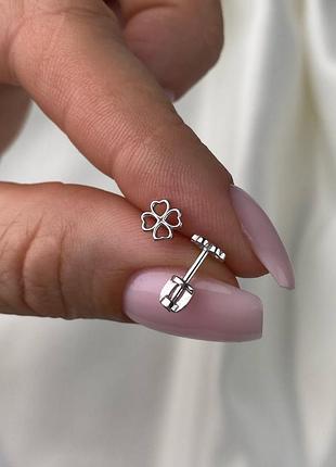 Серебряные серьги пусеты 925 пробы