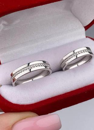 Серебряное кольцо 925 пробы с цирконием, белый цвет вставки