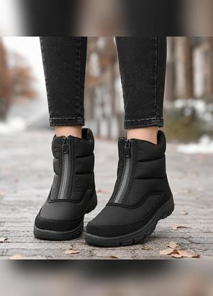 Женские зимние дутики ботинки makestyle, на молнии