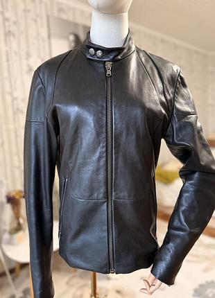 Куртка чоловіча maison margiela шкіряна чорна s-m