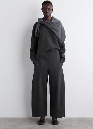 Джогери жіночі на флісі cos cotton wide-leg joggers / s