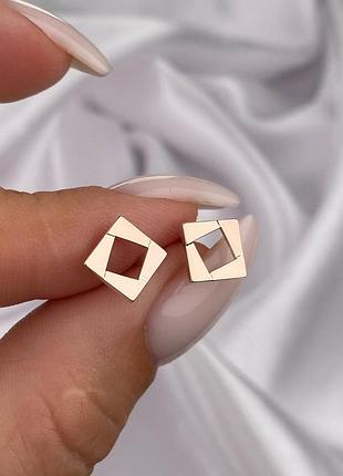 Серебряные серьги пусеты 925 пробы