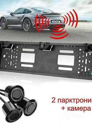Автомобільна електроніка car cam рамка для номера з камерою заднього виду та парктрониками