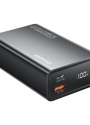 Повербанк essager 20000 mah, 65w pd, usb-c/usb-a, для ноутбука, смартфона, паяльника з дисплеєм (edy65-ld01-z)