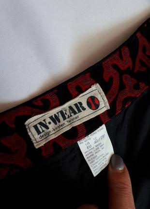 Винтажная юбка- миди в мелкий вельвет  высокой посадки inwear (размер 38-40)7 фото