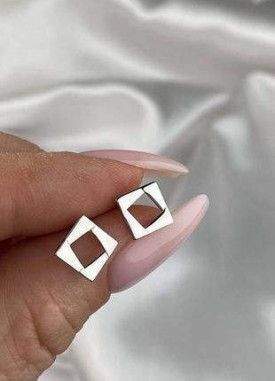 Серебряные серьги пусеты 925 пробы