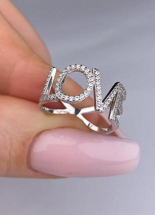 Серебряное кольцо 0972.10р 925 пробы с фианитами, черный цвет вставки