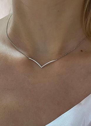 Серебряное колье 925 пробы