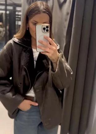 Дублянка бомбер від zara 8