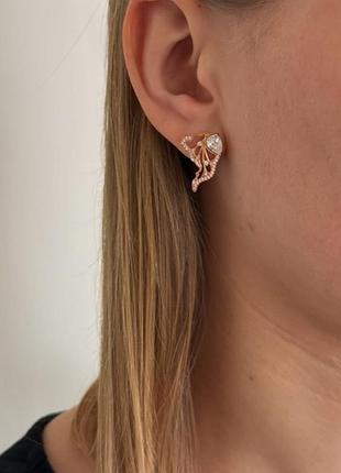 Серебряные серьги пусеты 925 пробы