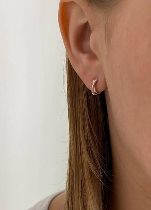 Серебряные серьги пусеты 925 пробы