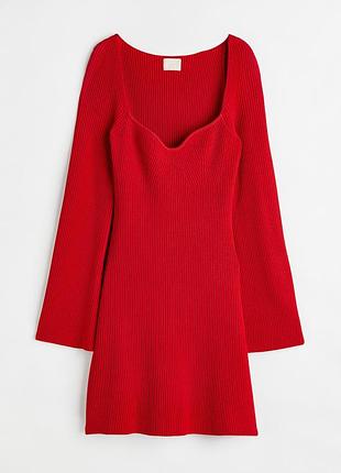 Червона скня в рубчик h&m