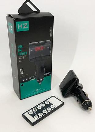 Трансмиттер fm-модулятор hz h9, фм модулятор блютуз в машину, автомобильный плеер