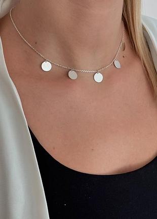 Серебряное колье 925 пробы