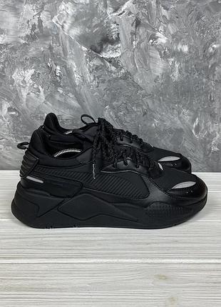 Кожаные кроссовки puma rs-x triple black 43/27.5 см