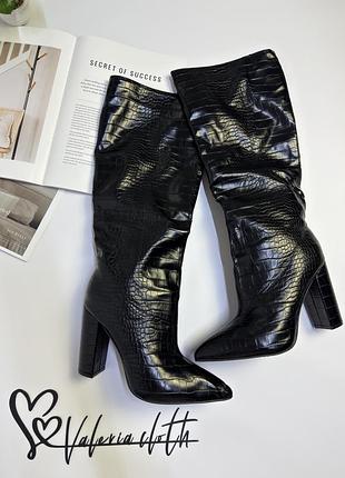 ✨ жіночі чоботи на підборах 41 розміру — нові 👢🖤