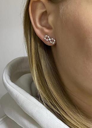 Серебряные серьги пусеты 925 пробы