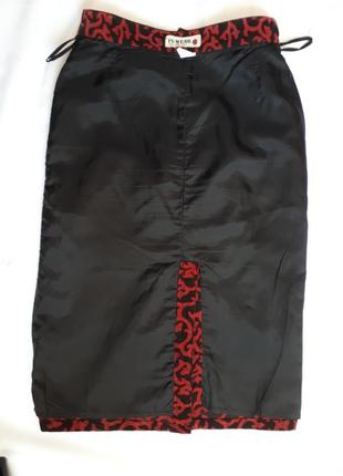 Винтажная юбка- миди в мелкий вельвет  высокой посадки inwear (размер 38-40)5 фото