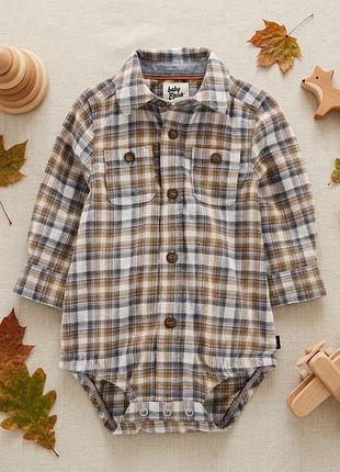 Боді для хлопчиків carter's в клітинку, 80 см, фланель