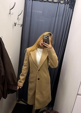 Пальто жіноче zara кемел