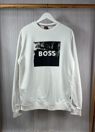 Boss big logo кофта світшот з шикарним дизайном hugo boss розмір xxl