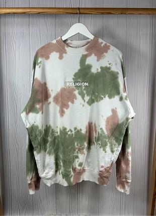 Religion center logo tie die красивий ефектний світшот кофта