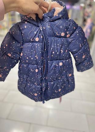 Зимняя куртка для девочки 86, 92 98 см primark (размеры уточняйте)