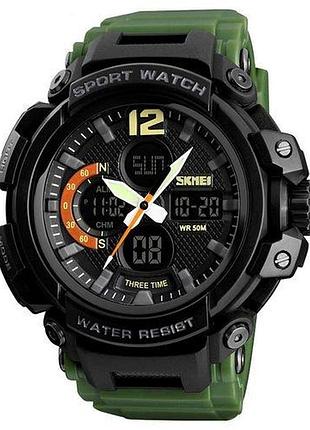 Чоловічий годинник skmei 1343 black-militari wristband