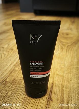 Мужской тонизирующий гель для умывания no7 men energising face wash 150 мл новый