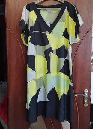 Шовкова сукня туніка monsoon 100% натуральний шовк розмір 46 (uk 18 / xl-xxl)