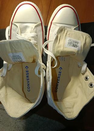 Кеди унісекс converse високі білі 3