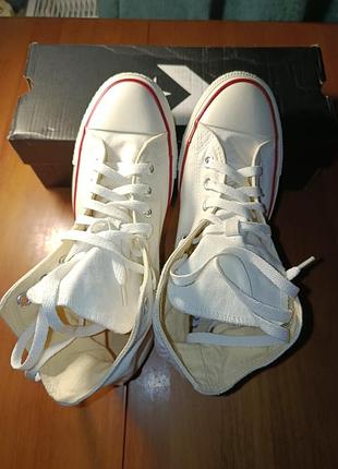 Кеди унісекс converse високі білі