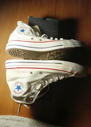 Кеди унісекс converse високі білі 7