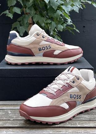 Кросівки жіночі boss шкіряні стильні утеплені 38/40р