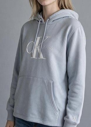 Calvin klein jeans голубая женская худи оригинал !